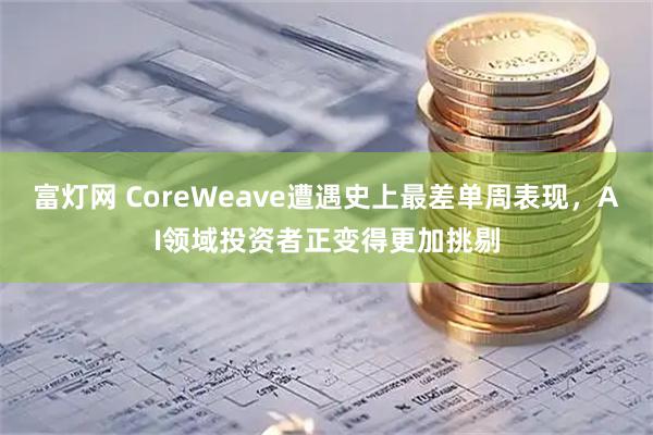 富灯网 CoreWeave遭遇史上最差单周表现,AI领域投资者正变得更加挑剔