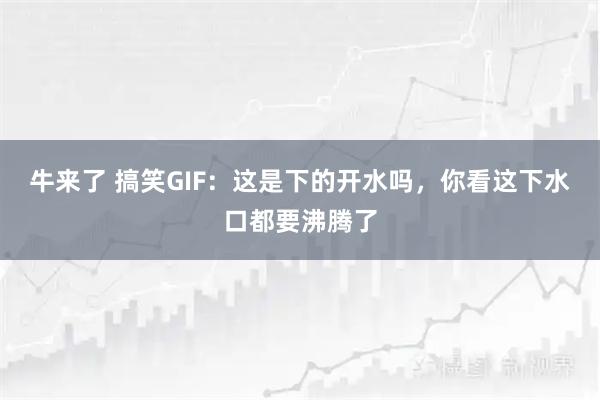 牛来了 搞笑GIF：这是下的开水吗，你看这下水口都要沸腾了